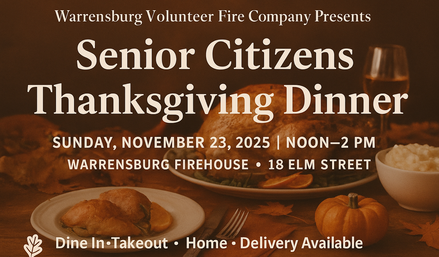 🦃 Senior Citizens Thanksgiving Dinner